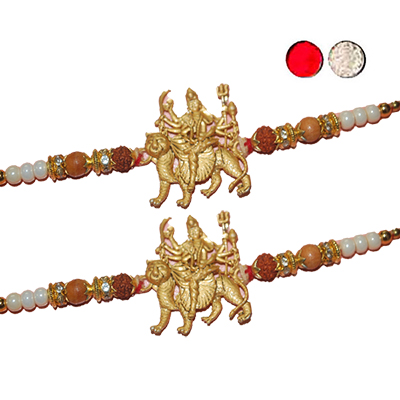 "Zardosi Rakhi - ZR-5400 A-043 (2 RAKHIS) - Click here to View more details about this Product